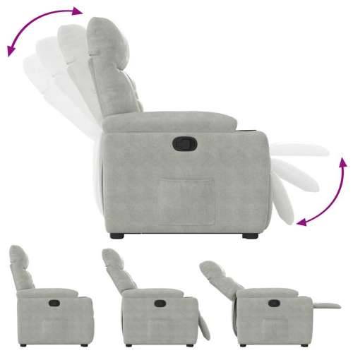 Naslonjač na podizanje svijetlosivi od mikrovlakana - Svjetlosiva 1 manual reclining function Ne Cijena
