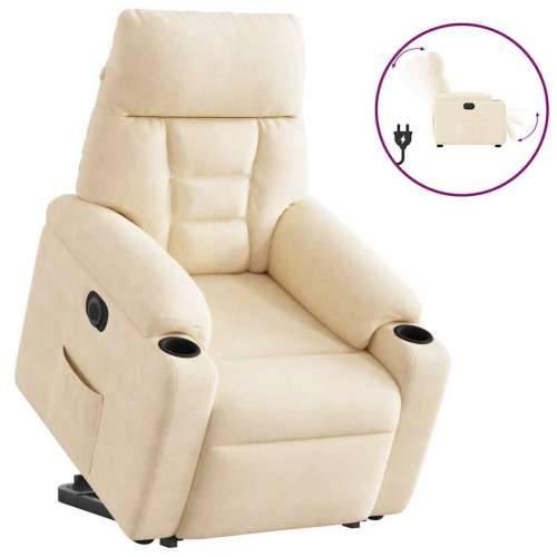 Električni naslonjač na podizanje bež od mikrovlakana - Bež 1 electric reclining function Ne Cijena