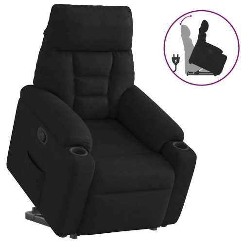 Naslonjač na podizanje crni od mikrovlakana - Crna 1 manual reclining function Ne Cijena