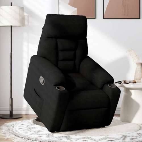 Naslonjač na podizanje crni od mikrovlakana - Crna 1 manual reclining function Ne Cijena