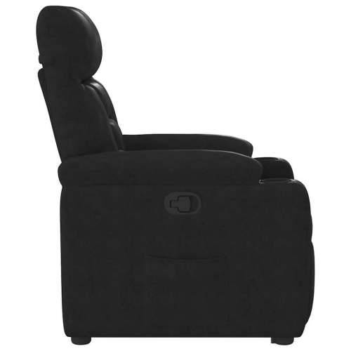 Naslonjač na podizanje crni od mikrovlakana - Crna 1 manual reclining function Ne Cijena