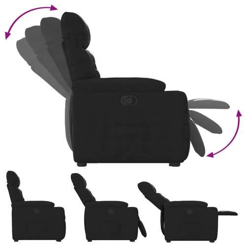Naslonjač na podizanje crni od mikrovlakana - Crna 1 manual reclining function Ne Cijena