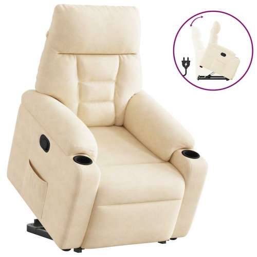 Naslonjač na podizanje bež od mikrovlakana - Bež 1 manual reclining function Ne Cijena
