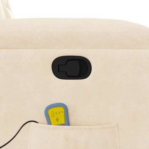 Masažni naslonjač - Masažna fotelja na podizanje bež od mikrovlakana - Bež 1 manual reclining function Da Cijena