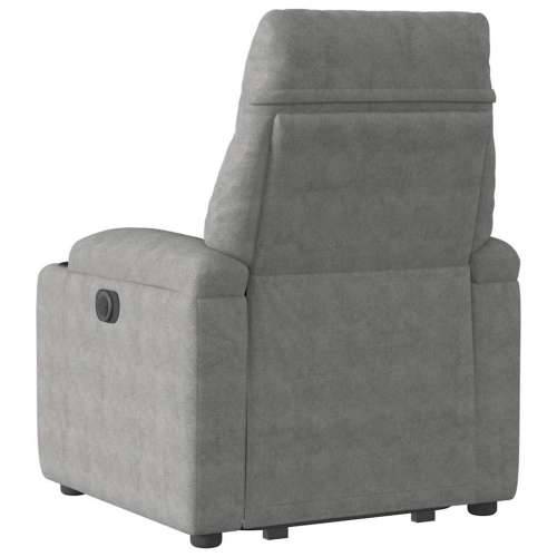 Električni naslonjač na podizanje tamnosivi mikrovlakna - Tamno siva 1 electric reclining function Ne Cijena