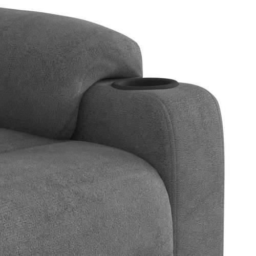 Električni naslonjač na podizanje tamnosivi mikrovlakna - Tamno siva 1 electric reclining function Ne Cijena