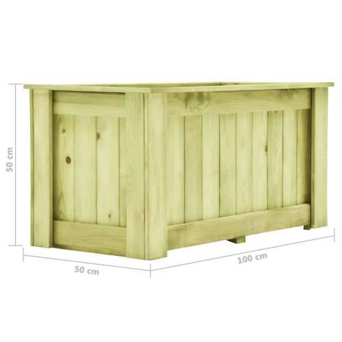 Povišena gredica 100 x 50 x 50 cm od impregnirane borovine - 100 x 50 x 50 cm 1 Cijena