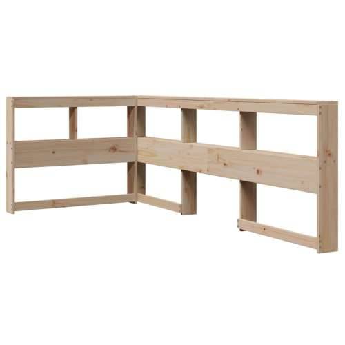 Krevet s regalom za knjige bez madraca 90x200 cm od borovine - Prirodna 90 x 200 cm Cijena