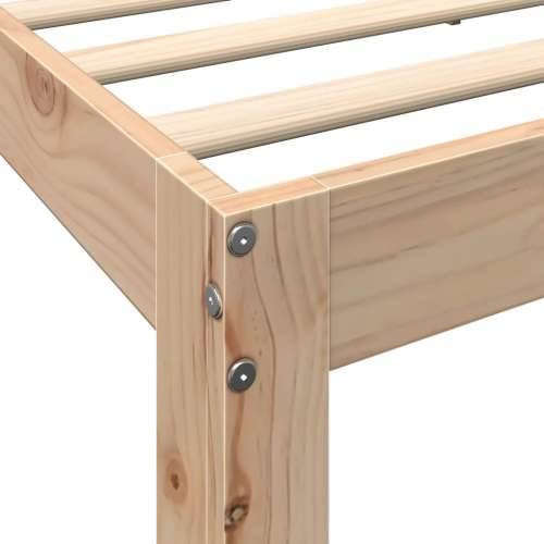 Krevet s regalom za knjige bez madraca 200 x 200 cm od borovine - Prirodna 200 x 200 cm Cijena