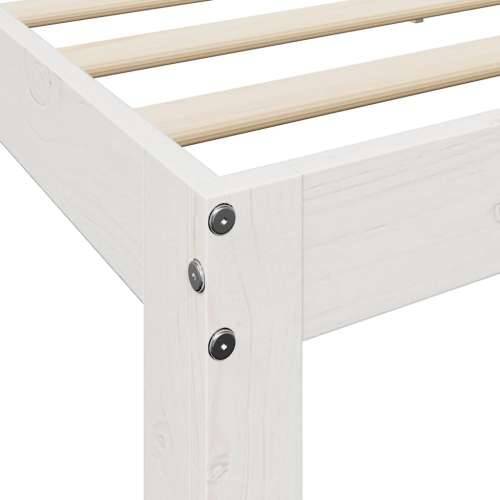 Krevet s regalom z knjige bez madraca bijeli 135x190cm borovina - Bijela 135 x 190 cm Cijena