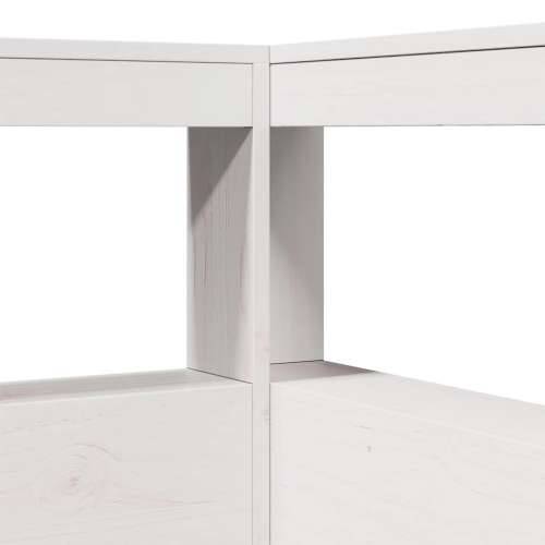 Krevet s regalom z knjige bez madraca bijeli 135x190cm borovina - Bijela 135 x 190 cm Cijena