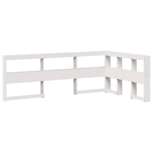 Krevet s regalom z knjige bez madraca bijeli 120x190cm borovina - Bijela 120 x 190 cm Cijena