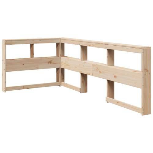 Krevet s regalom za knjige bez madraca 90x190 cm od borovine - Prirodna 90 x 190 cm Cijena