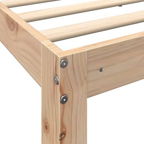 Krevet s regalom za knjige bez madraca 90x190 cm od borovine - Prirodna 90 x 190 cm Cijena