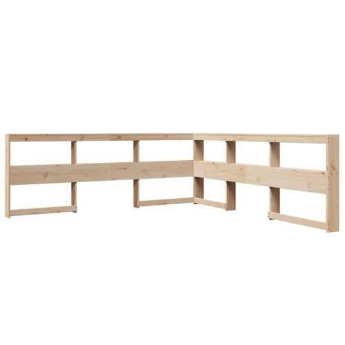 Krevet s regalom za knjige bez madraca 180x200 cm od borovine - Prirodna 180 x 200 cm Cijena