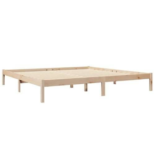 Krevet s regalom za knjige bez madraca 180x200 cm od borovine - Prirodna 180 x 200 cm Cijena