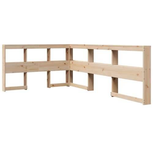 Krevet s regalom za knjige bez madraca 120x200 cm od borovine - Prirodna 120 x 200 cm Cijena