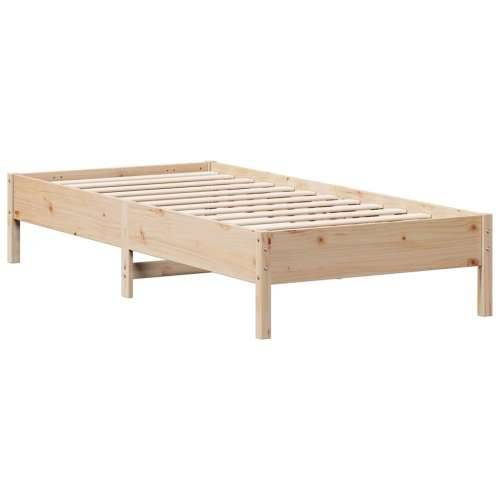 Krevet s regalom za knjige bez madraca 75x190 cm borovina - Prirodna 75 x 190 cm Cijena