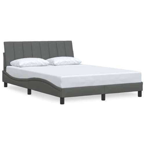 Okvir za krevet bez madraca tamnosivi 140 x 190 cm od tkanine - Tamno siva 140 x 190 cm Cijena