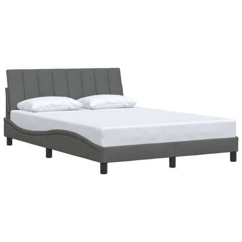 Okvir za krevet bez madraca tamnosivi 140 x 190 cm od tkanine - Tamno siva 140 x 190 cm Cijena