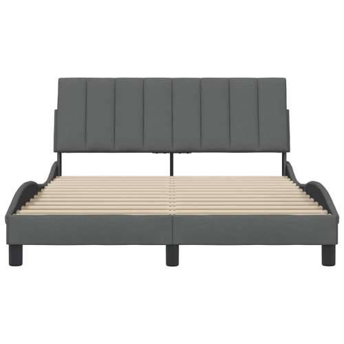 Okvir za krevet bez madraca tamnosivi 140 x 190 cm od tkanine - Tamno siva 140 x 190 cm Cijena