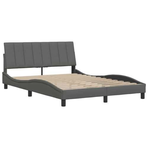 Okvir za krevet bez madraca tamnosivi 140 x 190 cm od tkanine - Tamno siva 140 x 190 cm Cijena