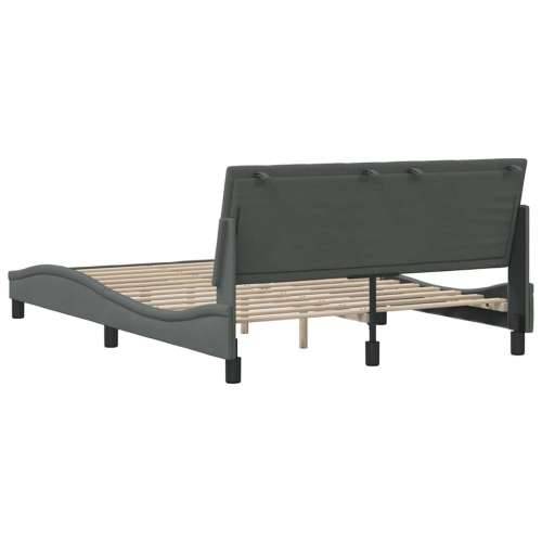 Okvir za krevet bez madraca tamnosivi 140 x 190 cm od tkanine - Tamno siva 140 x 190 cm Cijena