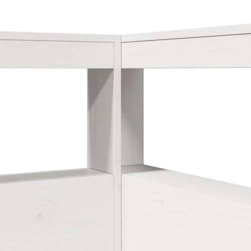 Krevet s regalom z knjige bez madraca bijeli 120x200cm borovina - Bijela 120 x 200 cm Cijena