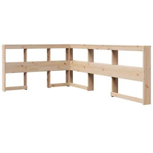 Krevet s regalom za knjige bez madraca 120x190 cm od borovine - Prirodna 120 x 190 cm Cijena