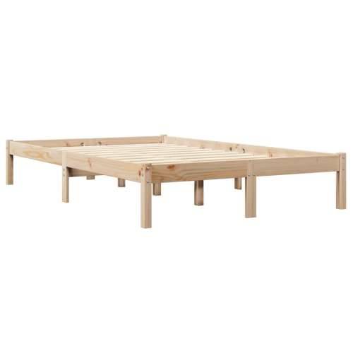 Krevet s regalom za knjige bez madraca 120x190 cm od borovine - Prirodna 120 x 190 cm Cijena
