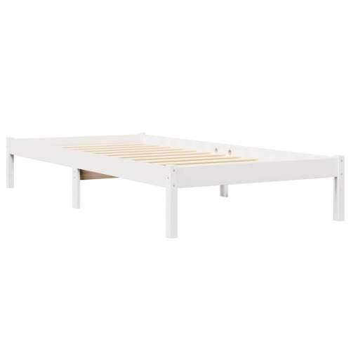 Krevet s regalom za knjige bez madraca bijeli 75x190cm borovina - Bijela 75 x 190 cm Cijena