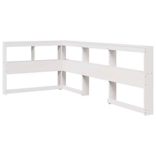 Krevet s regalom z knjige bez madraca bijeli 100x200cm borovina - Bijela 100 x 200 cm Cijena