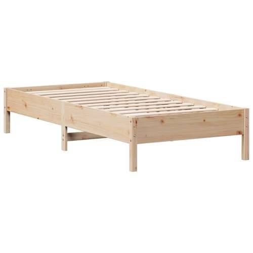Krevet s regalom za knjige bez madraca 100 x 200 cm od borovine - Prirodna 100 x 200 cm Cijena
