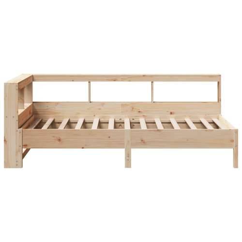 Krevet s regalom za knjige bez madraca 100 x 200 cm od borovine - Prirodna 100 x 200 cm Cijena