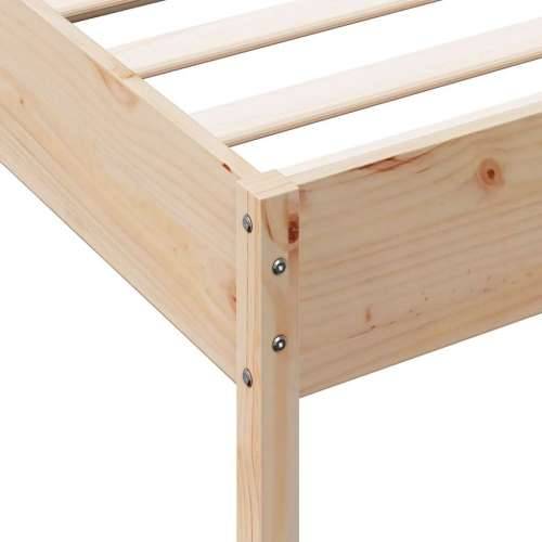 Krevet s regalom za knjige bez madraca 140x190 cm od borovine - Prirodna 140 x 190 cm Cijena