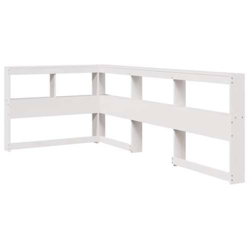 Krevet s regalom za knjige bez madraca bijeli 75x190cm borovina - Bijela 75 x 190 cm Cijena