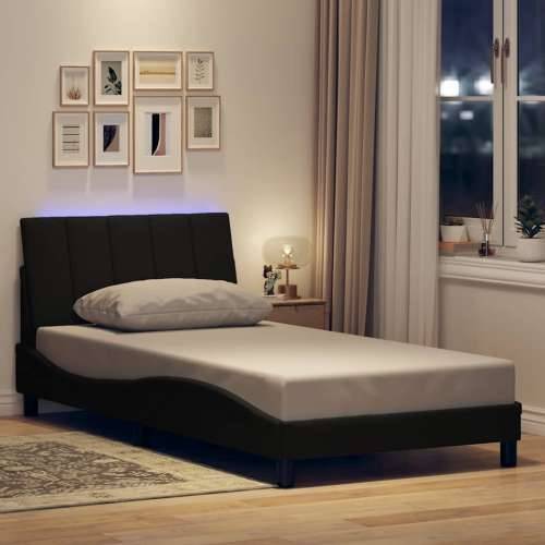 Okvir za krevet bez madraca crni 100x200 cm od tkanine - Crna 100 x 200 cm Cijena