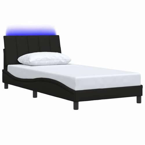 Okvir za krevet bez madraca crni 100x200 cm od tkanine - Crna 100 x 200 cm Cijena