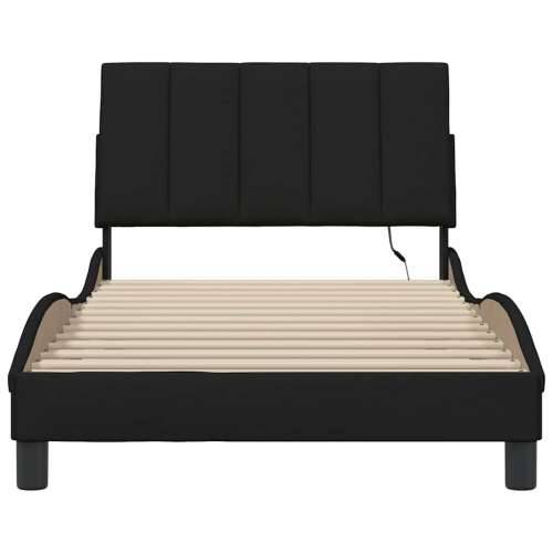 Okvir za krevet bez madraca crni 100x200 cm od tkanine - Crna 100 x 200 cm Cijena