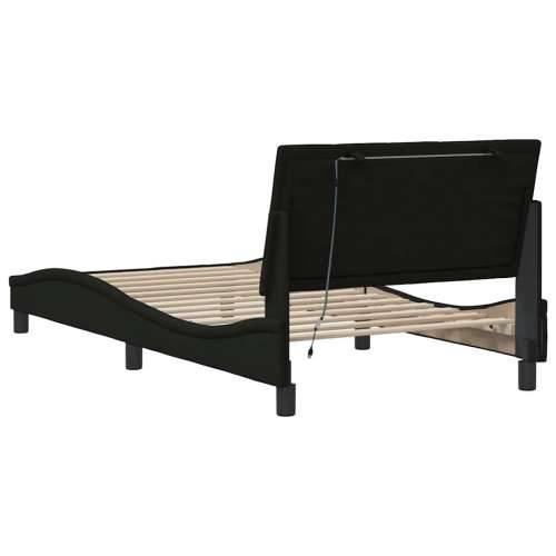 Okvir za krevet bez madraca crni 100x200 cm od tkanine - Crna 100 x 200 cm Cijena