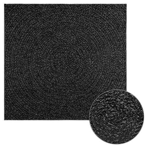 Tepih ZIZUR 120 x 120 cm s izgledom jute unutarnji i vanjski - Antracit 120 x 120 cm Okruglo Cijena