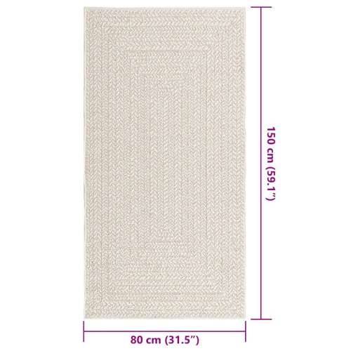 Tepih ZIZUR 80 x 150 cm s izgledom jute unutarnji i vanjski - Krema 80 x 150 cm Pravokutno Cijena