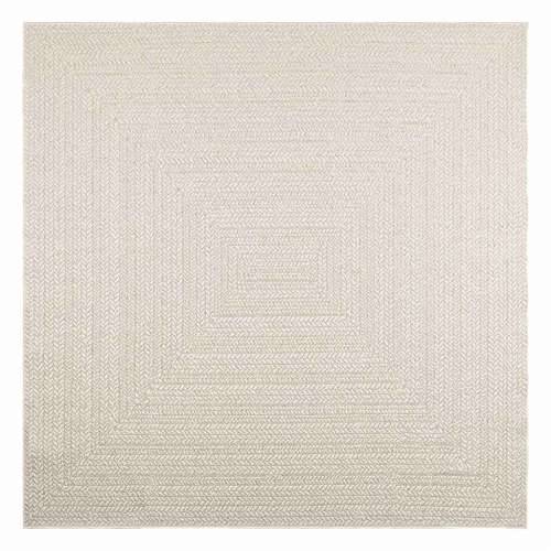 Tepih ZIZUR 200 x 200 cm s izgledom jute unutarnji i vanjski - Krema 200 x 200 cm Pravokutno Cijena