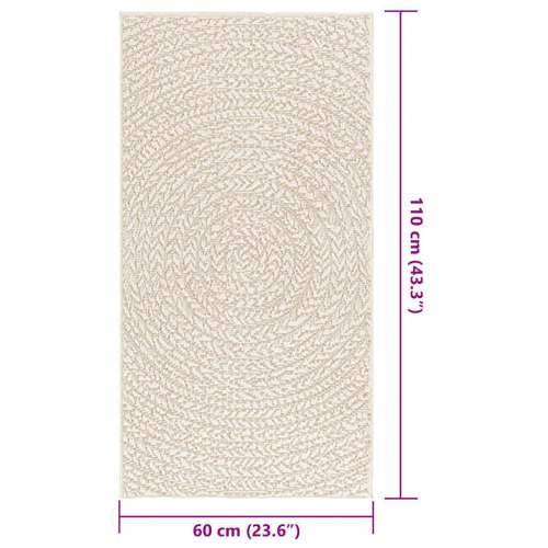 Tepih ZIZUR 60 x 110 cm s izgledom jute unutarnji i vanjski - Krema 60 x 110 cm Okruglo Cijena