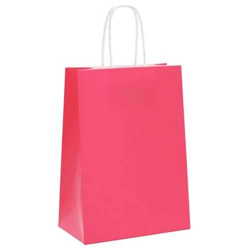 Papirnate vrećice 50 kom s ručkama ružičaste 15x8x21 cm - Ružičasta 15 x 8 x 21 cm 50 Cijena