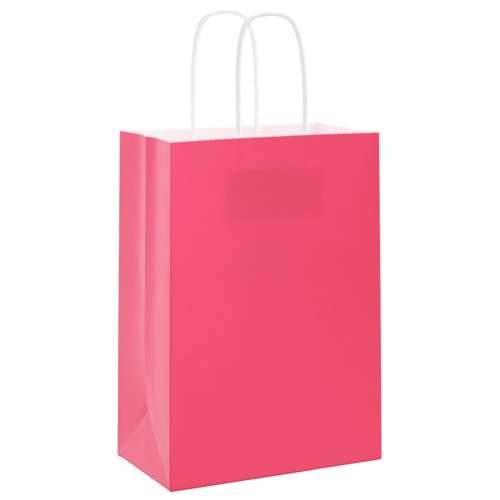 Papirnate vrećice 50 kom s ručkama ružičaste 15x8x21 cm - Ružičasta 15 x 8 x 21 cm 50 Cijena