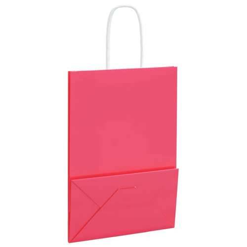 Papirnate vrećice 50 kom s ručkama ružičaste 15x8x21 cm - Ružičasta 15 x 8 x 21 cm 50 Cijena