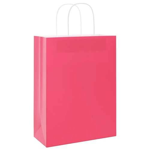 Papirnate vrećice 50 kom s ručkama ružičaste 26x12x35 cm - Ružičasta 26 x 12 x 35 cm 50 Cijena
