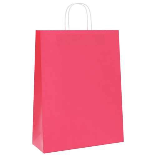 Papirnate vrećice 50 kom s ručkama ružičaste 32x12x42 cm - Ružičasta 32 x 12 x 42 cm 50 Cijena