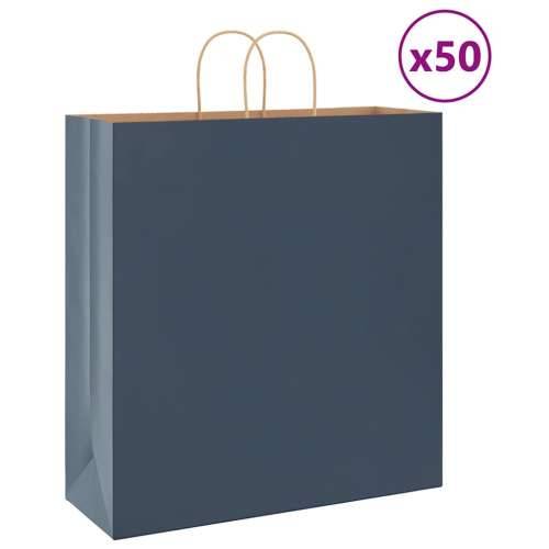Papirnate vrećice 50 kom s ručkama plave 45x17x48 cm - Plava 45 x 17 x 48 cm 50 Cijena